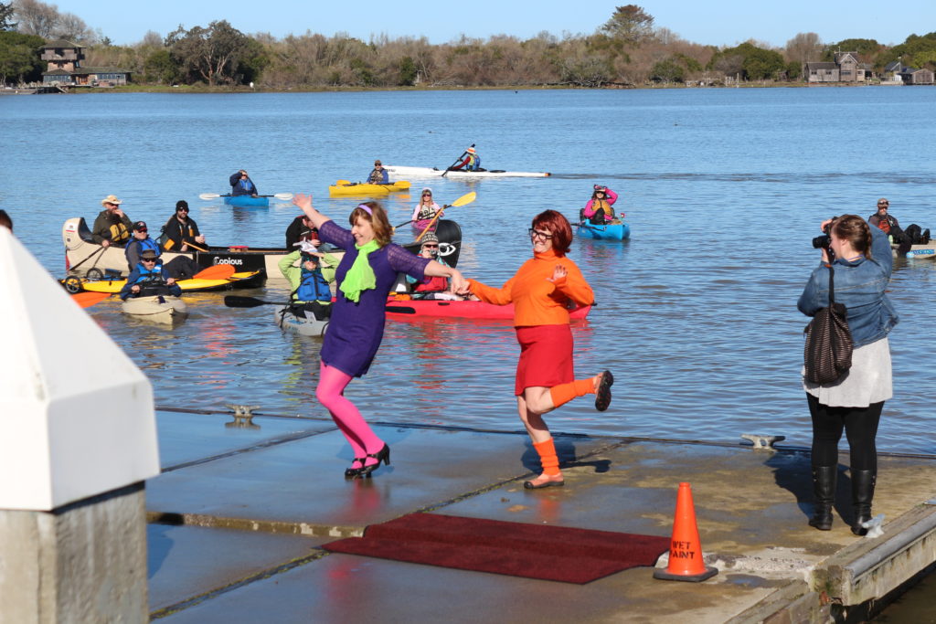 Plunging into the Humboldt Bay