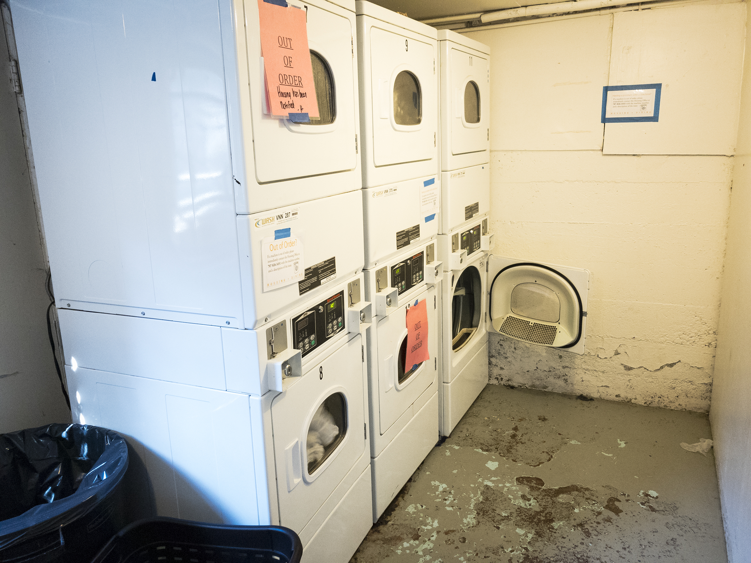 Laundry machines on campus that rarely work