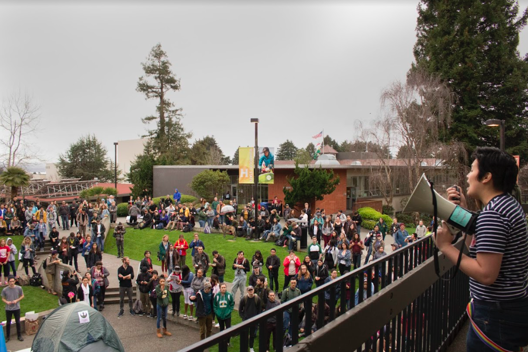 Students v. admins: frustrated conversations at the budget cuts walkout