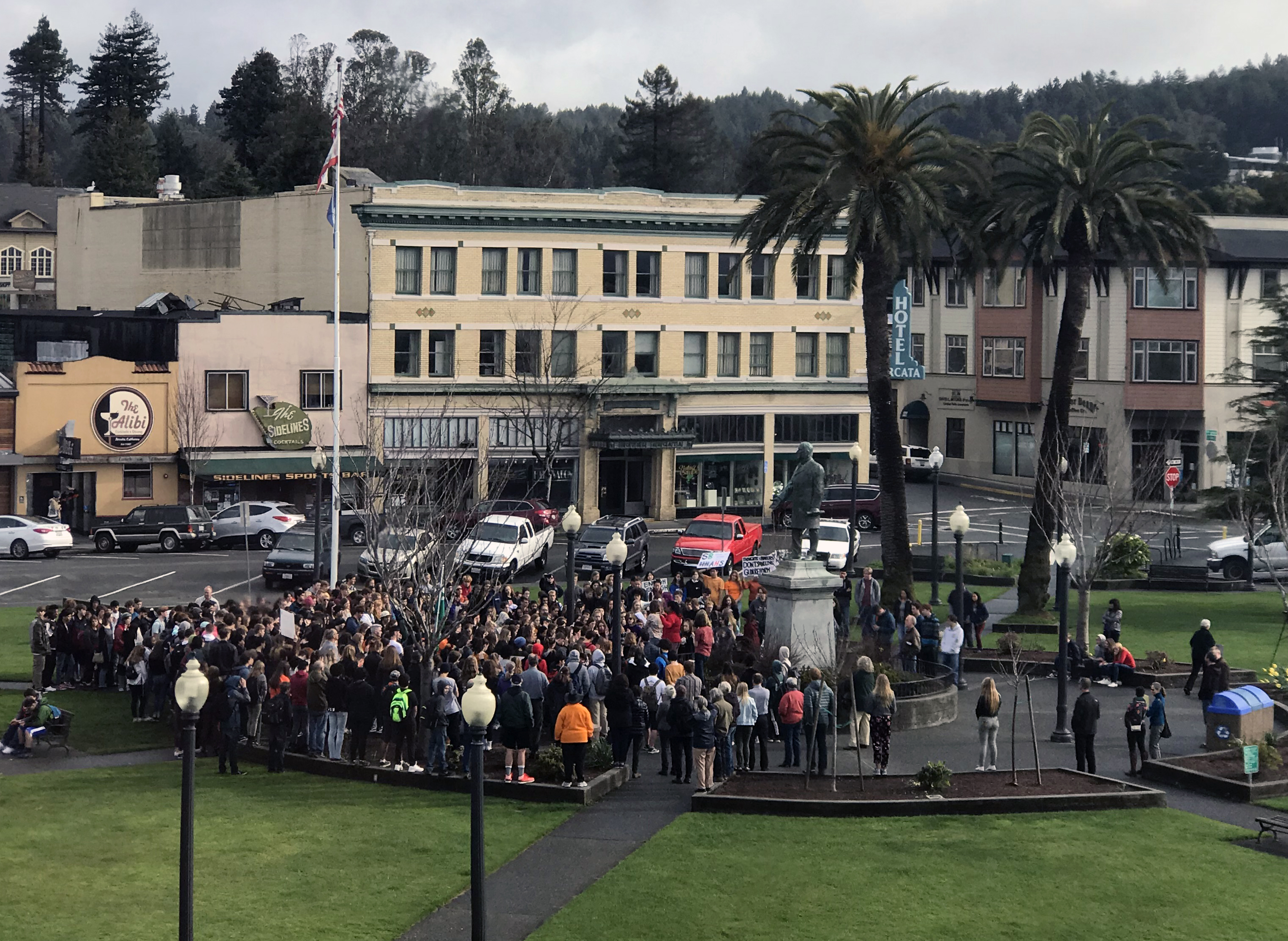 Protest for gun control leads Arcata High students to walk out