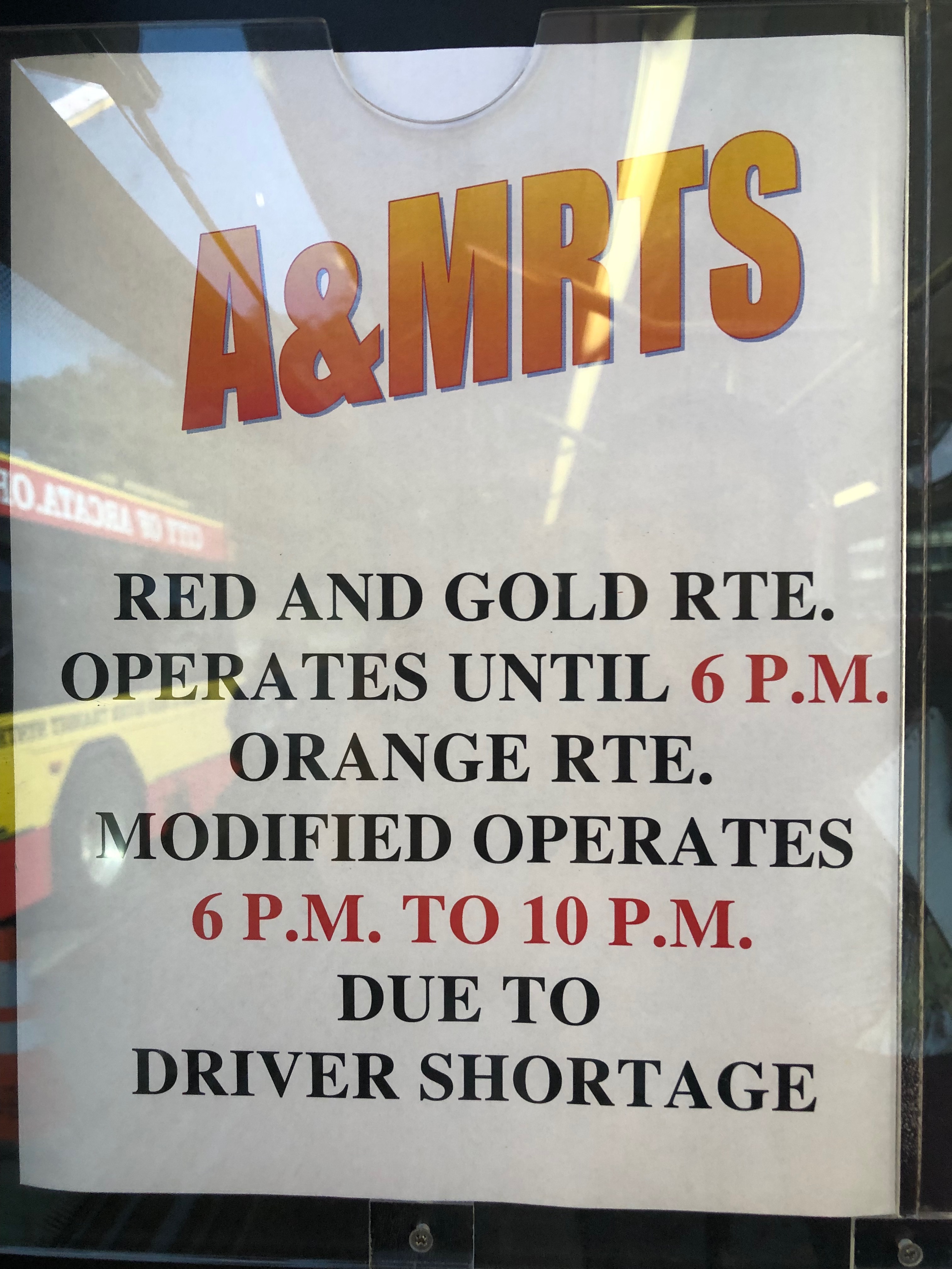 Buses running… out of time