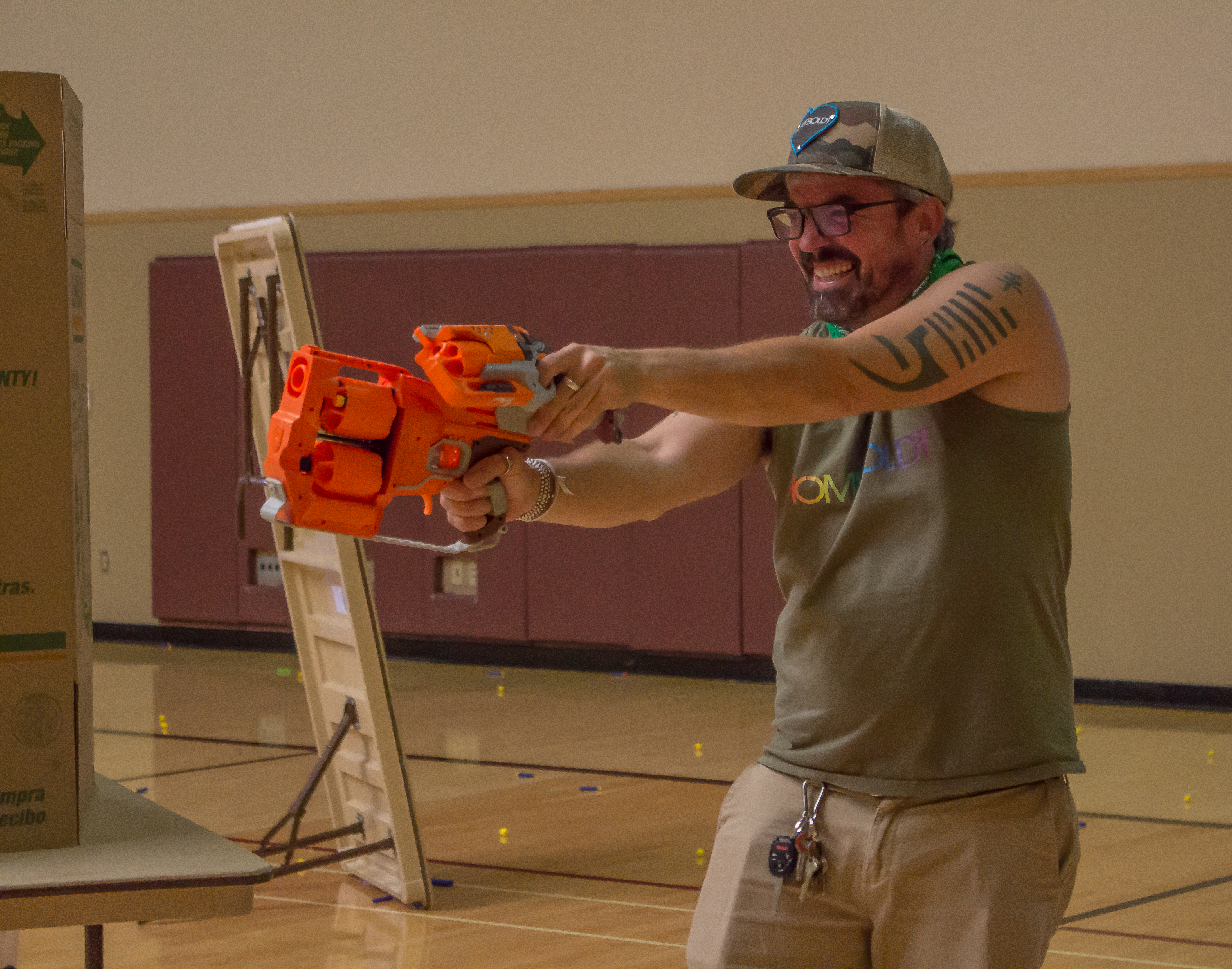 Never too old for a Nerf fight