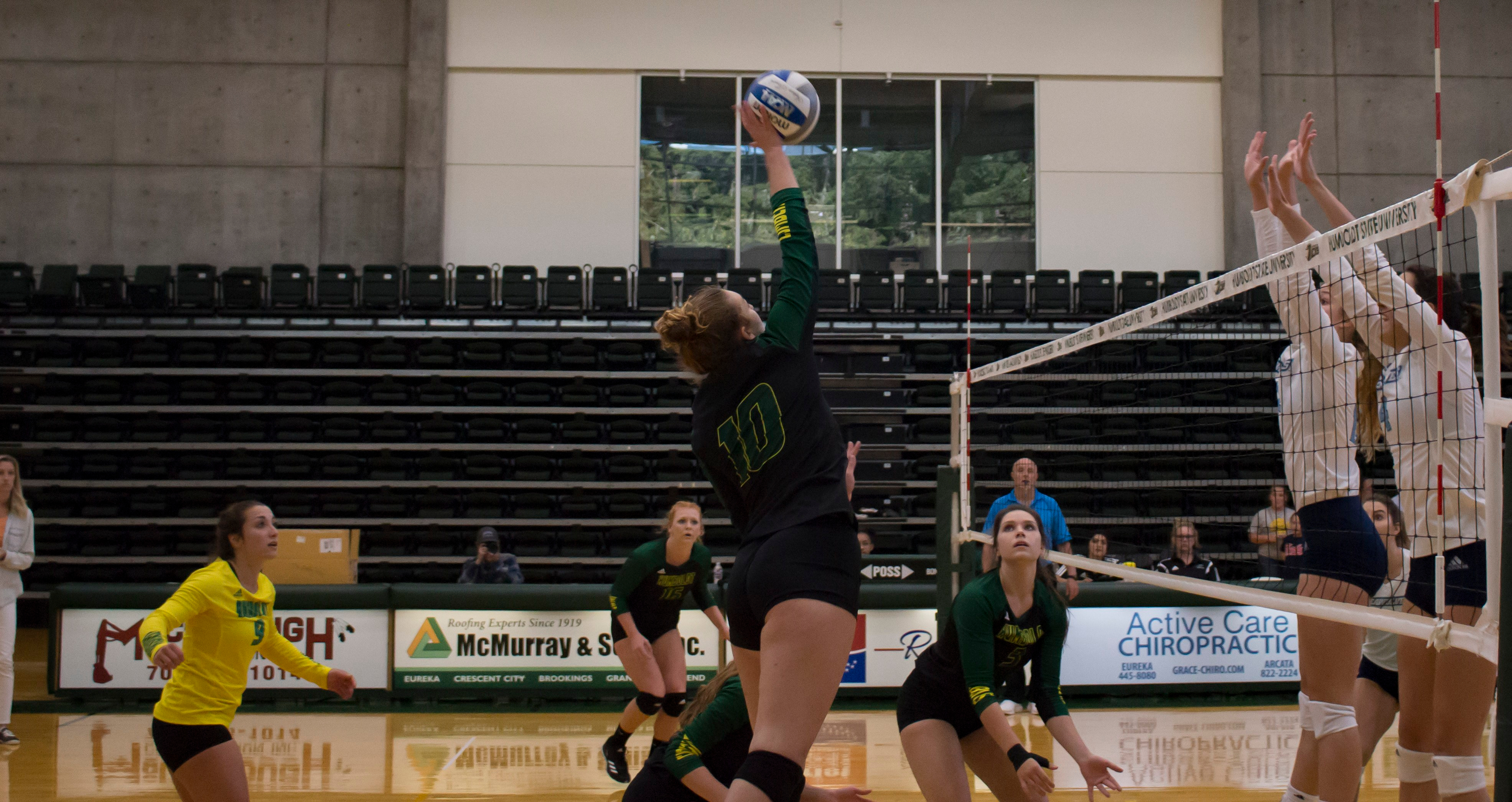 HSU Volleyball swept away by Sonoma State
