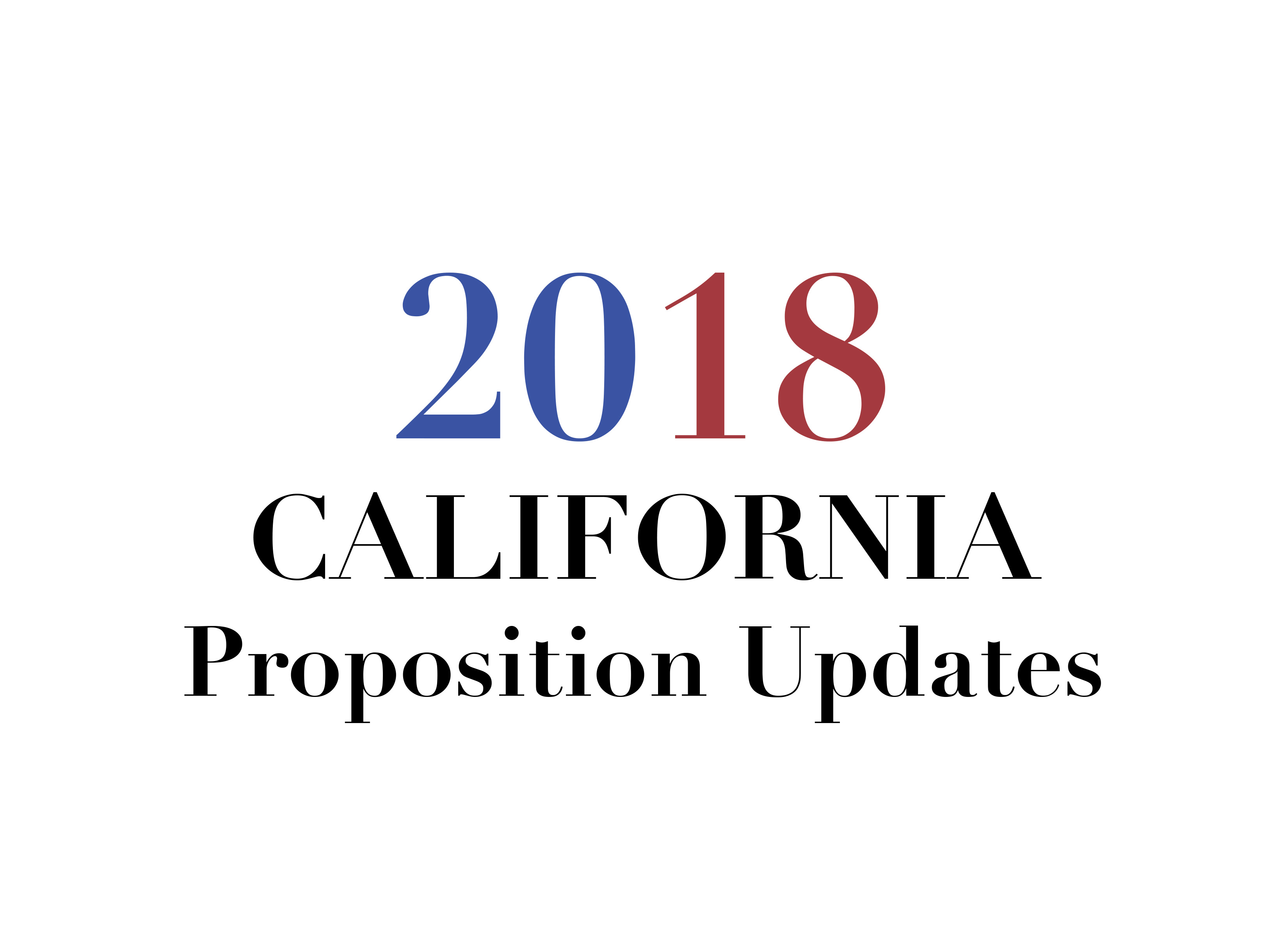 2018 California Proposition Results