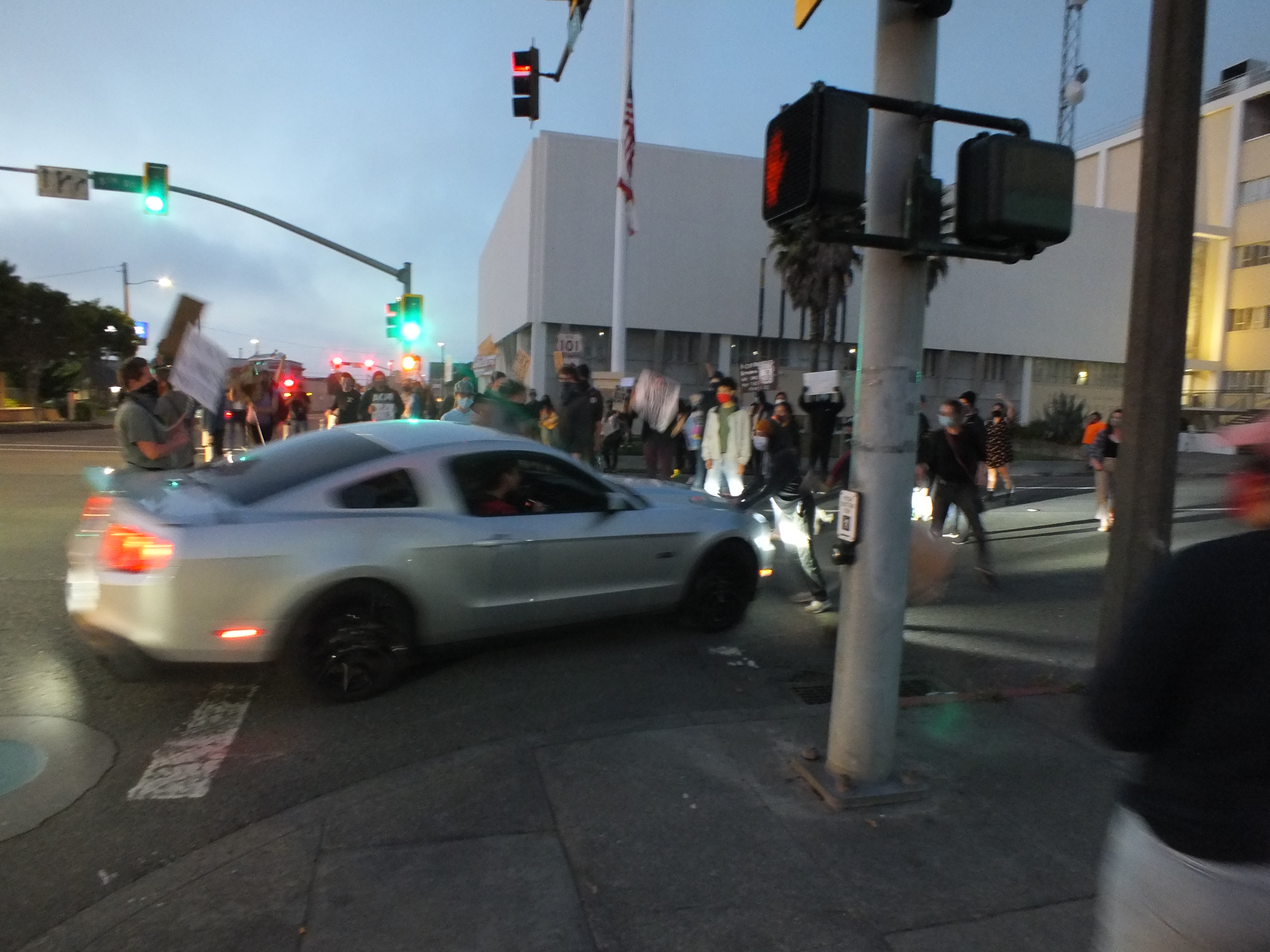 Cars collide with protestors at Breonna Taylor demonstration