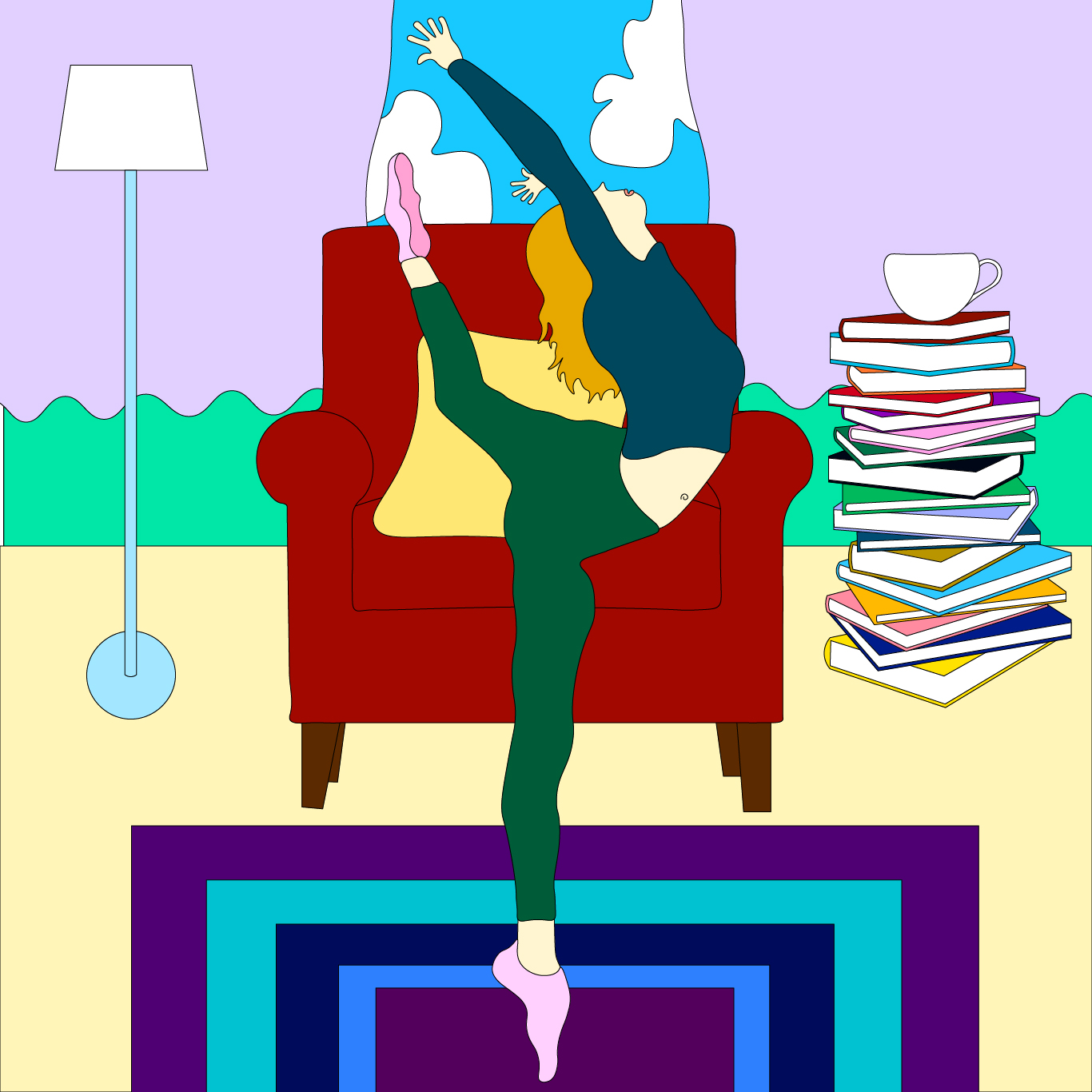 COVID-19 forces students to create a dance studio in their home