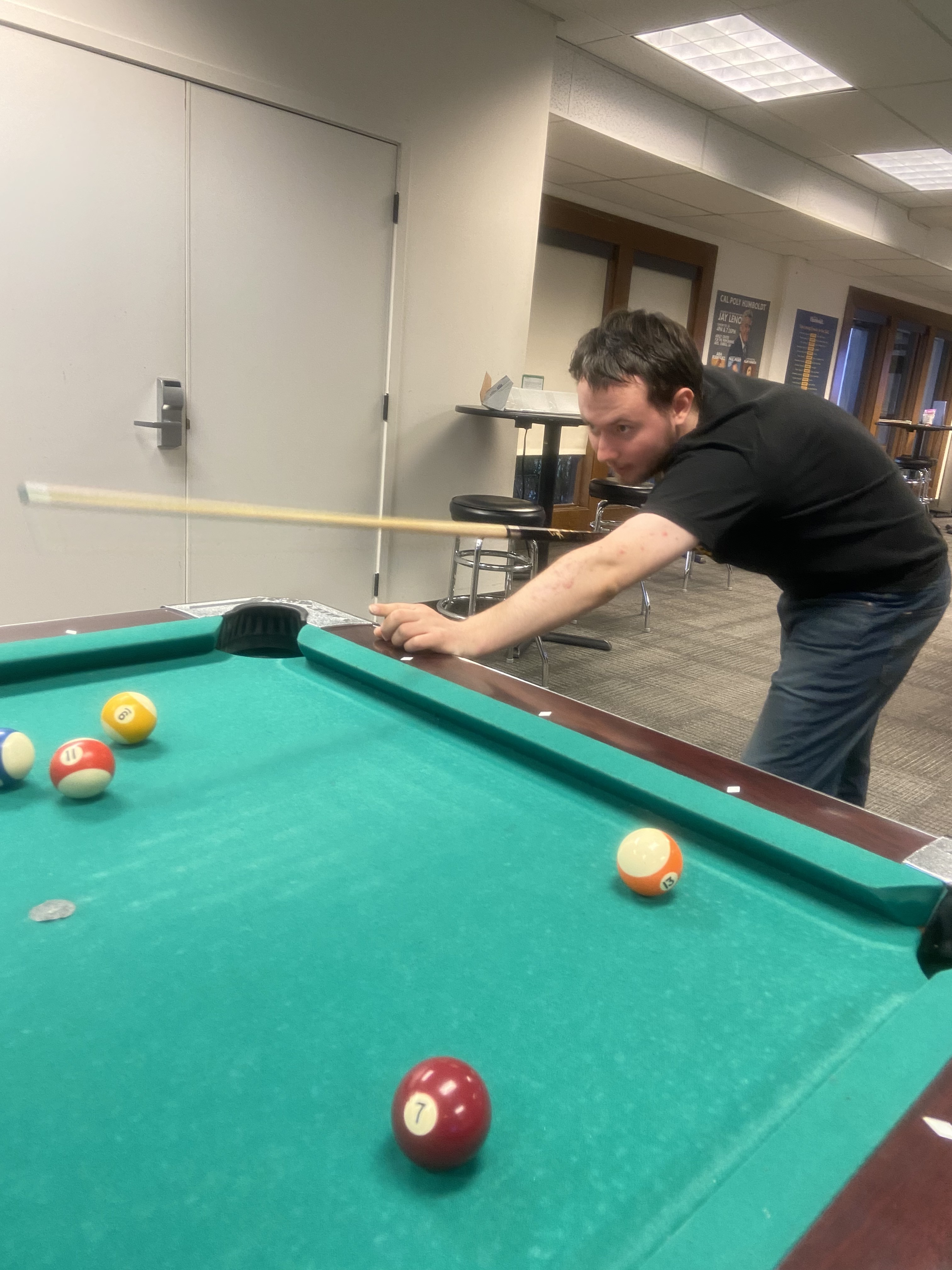 Luke Fisher plays five hours of pool a day