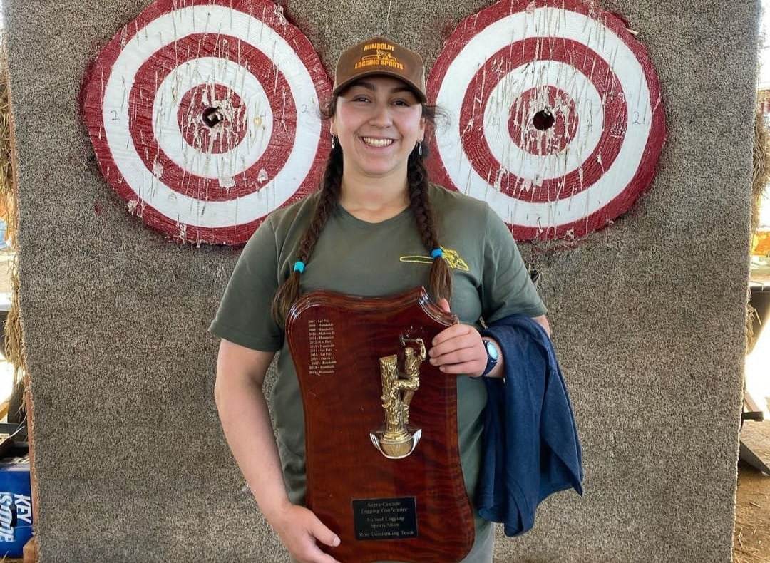 Student takes home “Belle of the Woods” title in timber sports competition