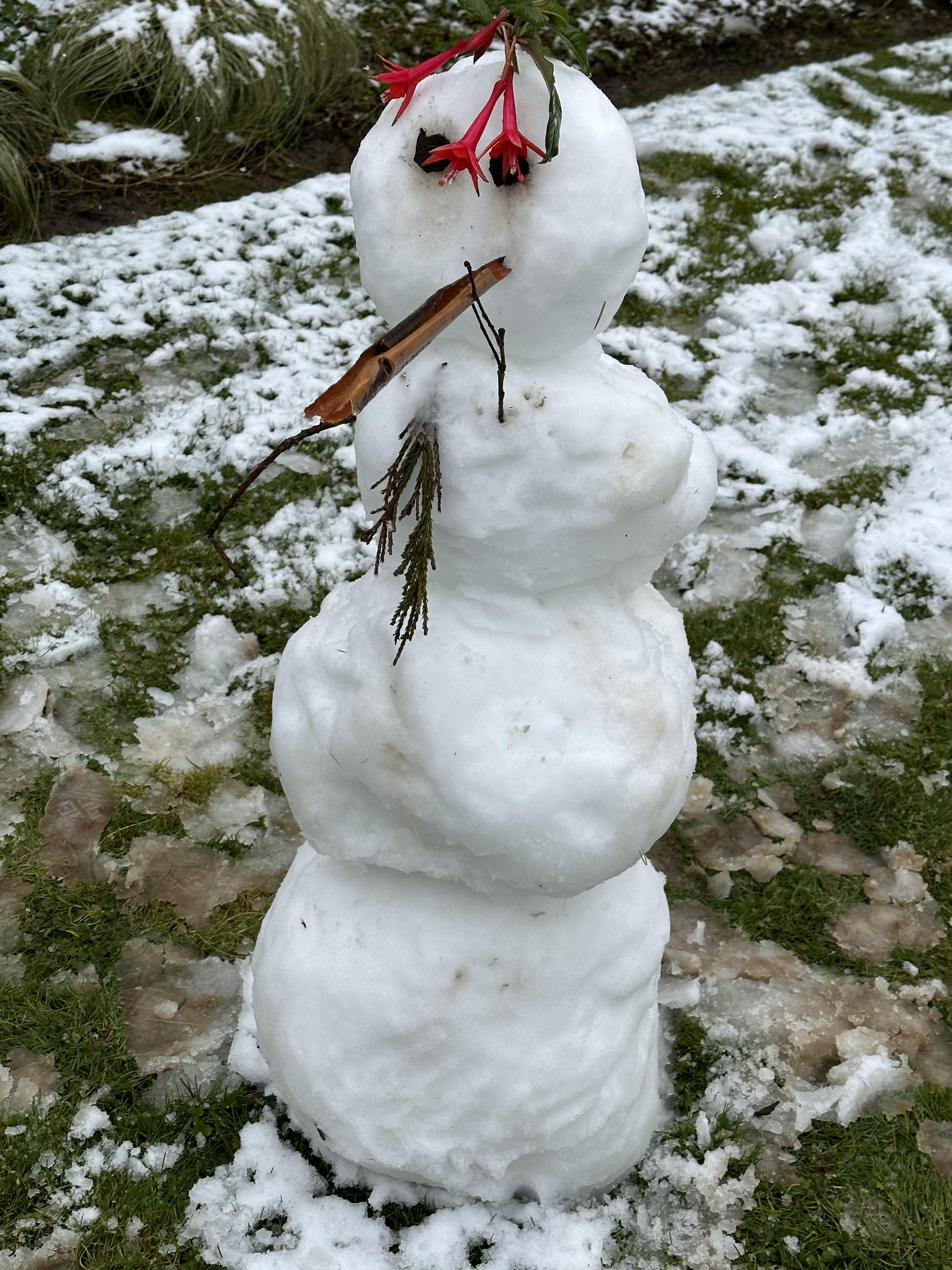 The snow was joyous, jolly