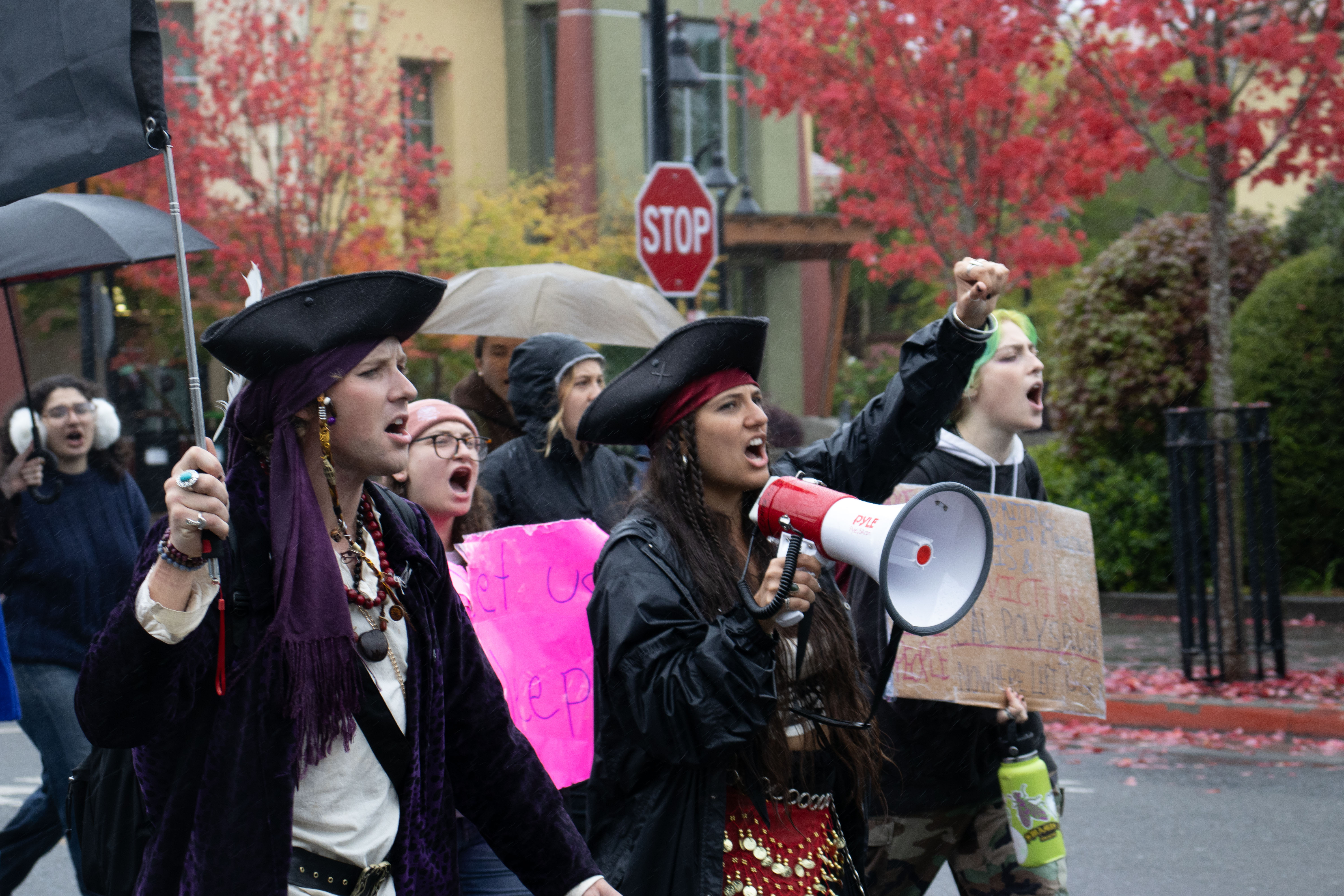 Policy, protest, and pirates: students protest against campus evictions