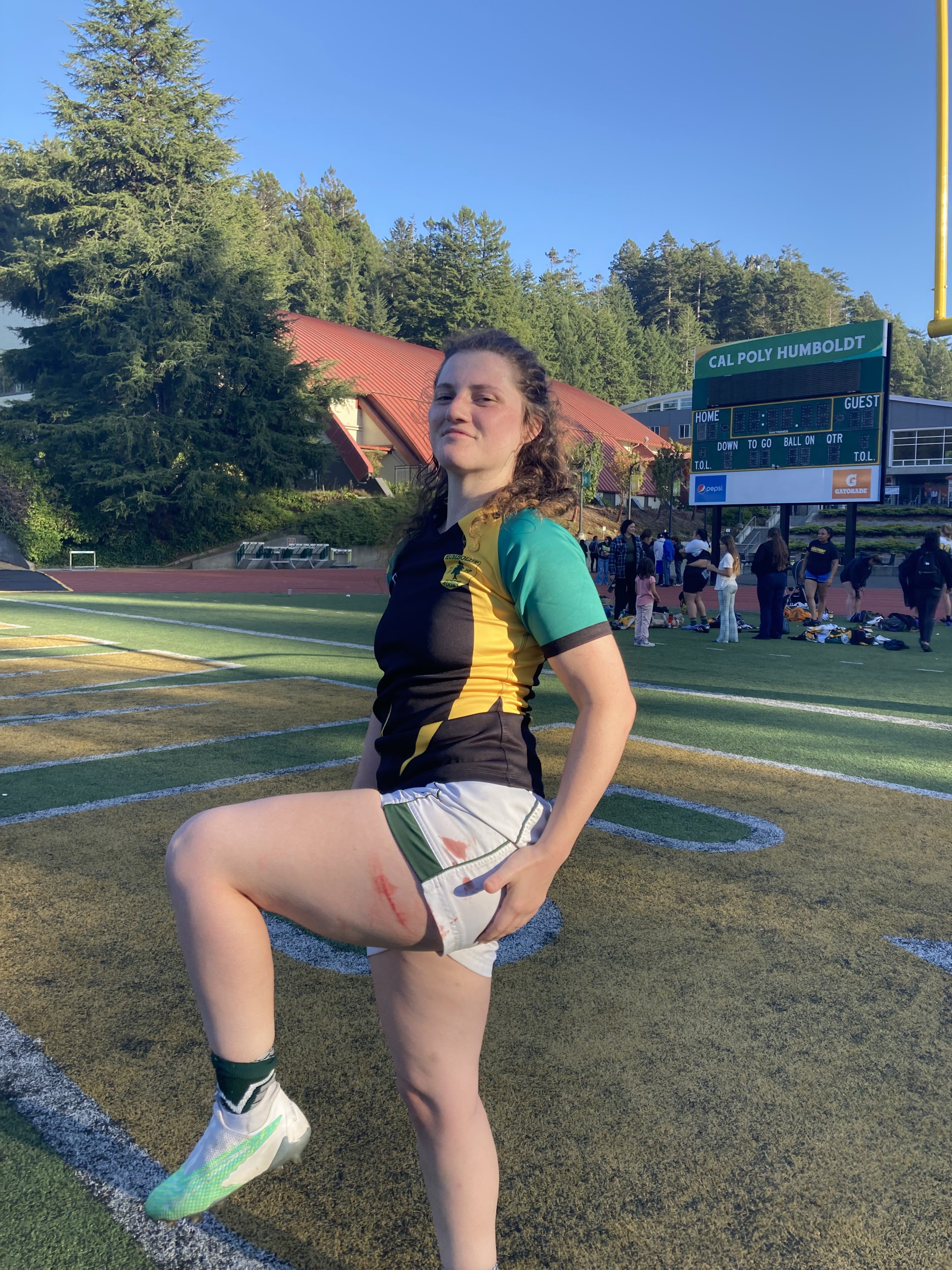 Hitting people ethically; the Cal Poly Humboldt women’s rugby team