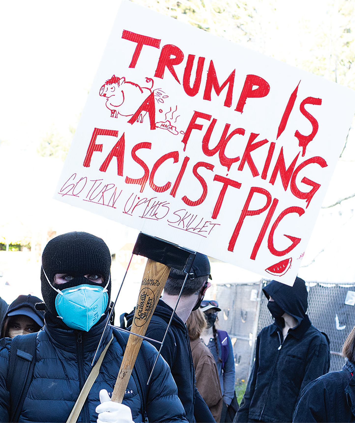 Local protestors against Trump march through Arcata and Cal Poly Humboldt campus