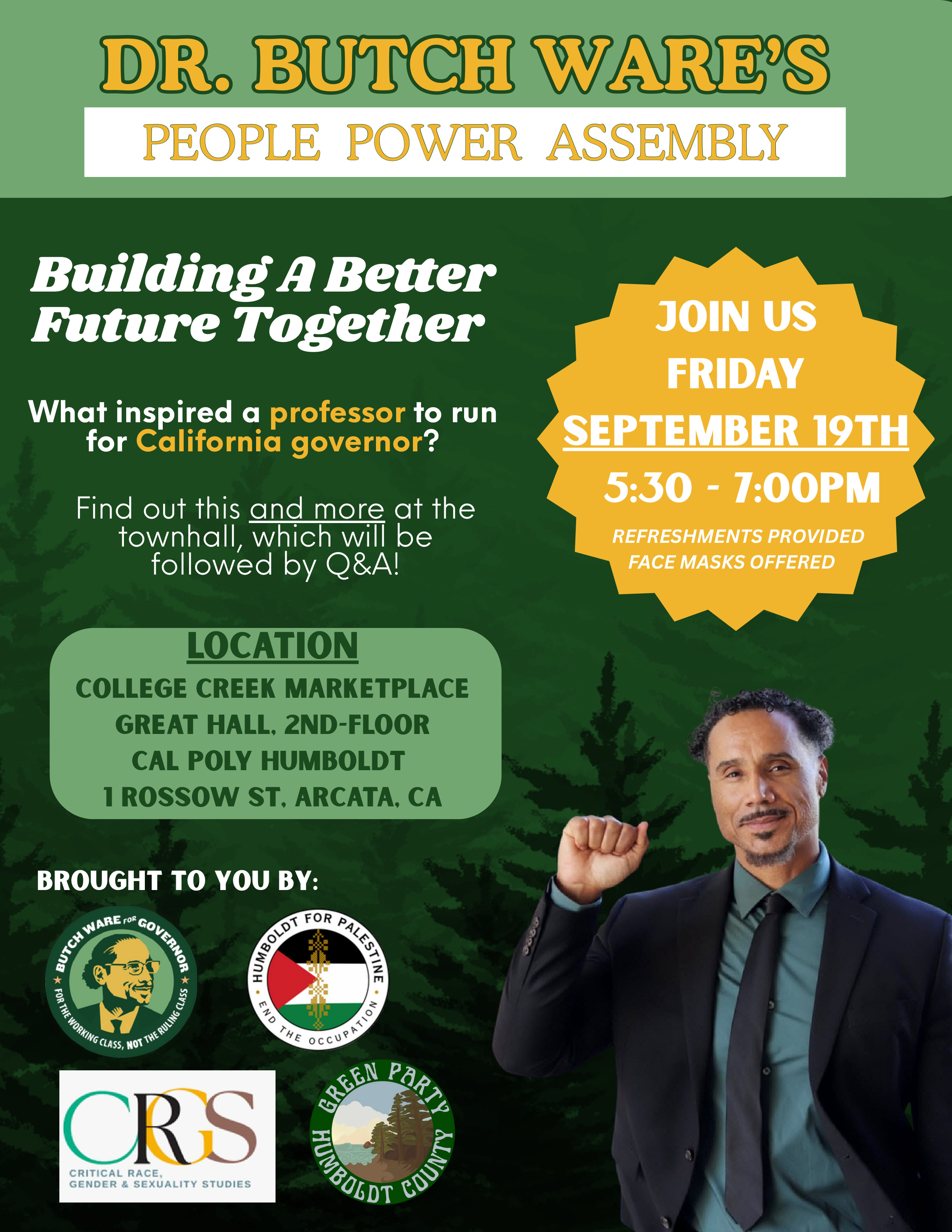 Red and blue do not make green, California 2026 governor candidate visiting campus this week