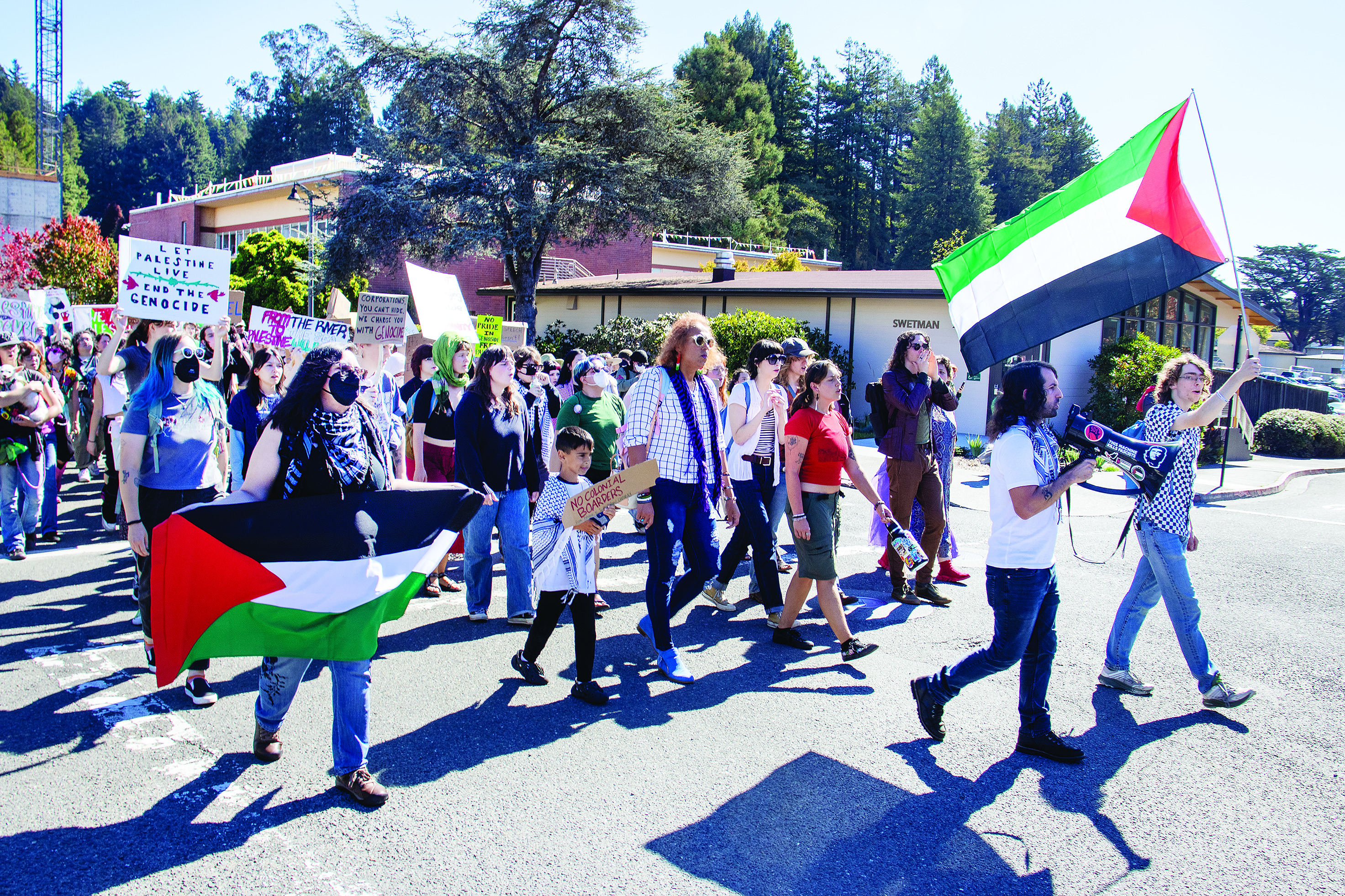 Protestors against Palestinian genocide