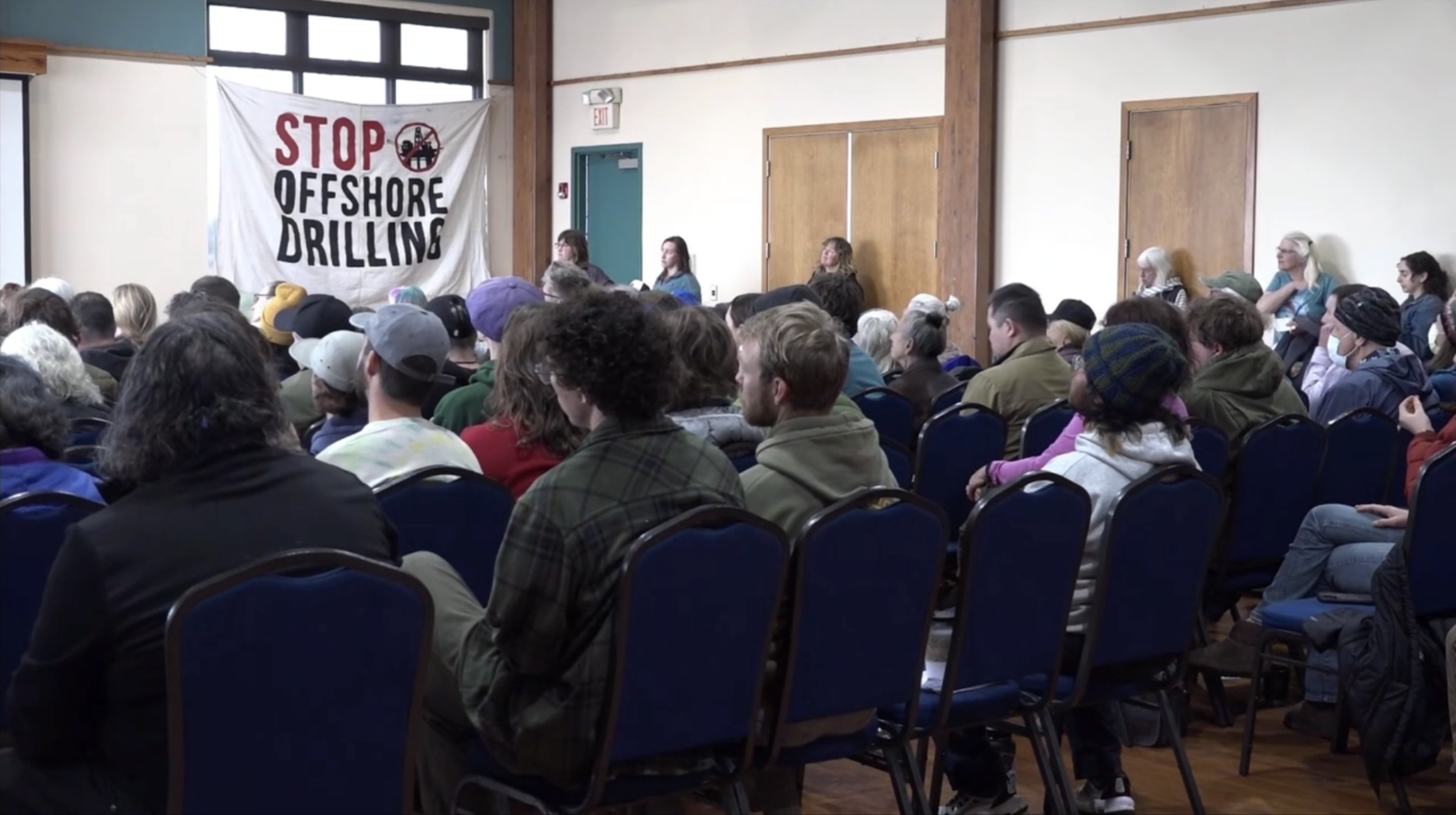 Politicians and community members protest Humboldt offshore drilling