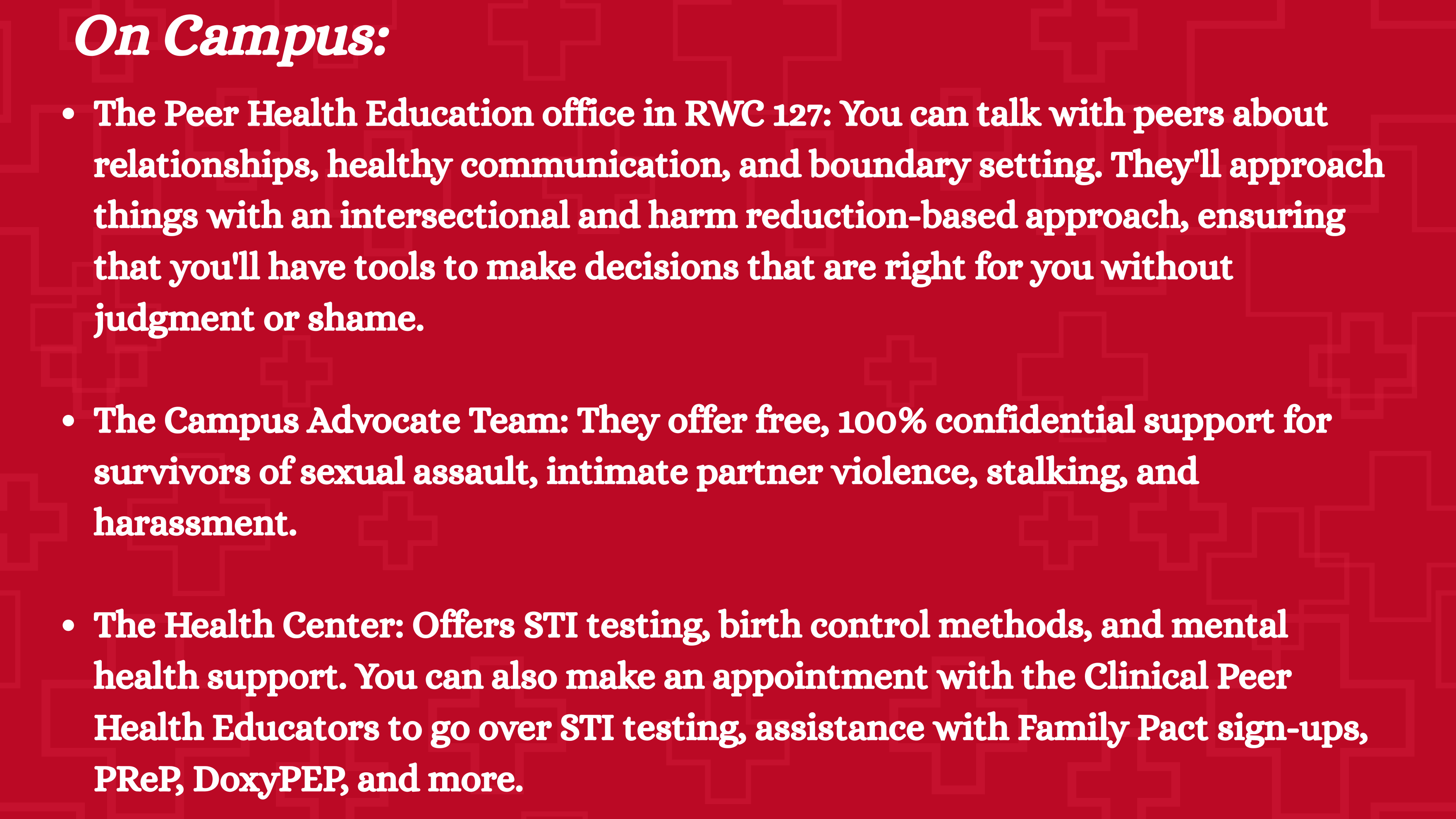 What students should know about sex