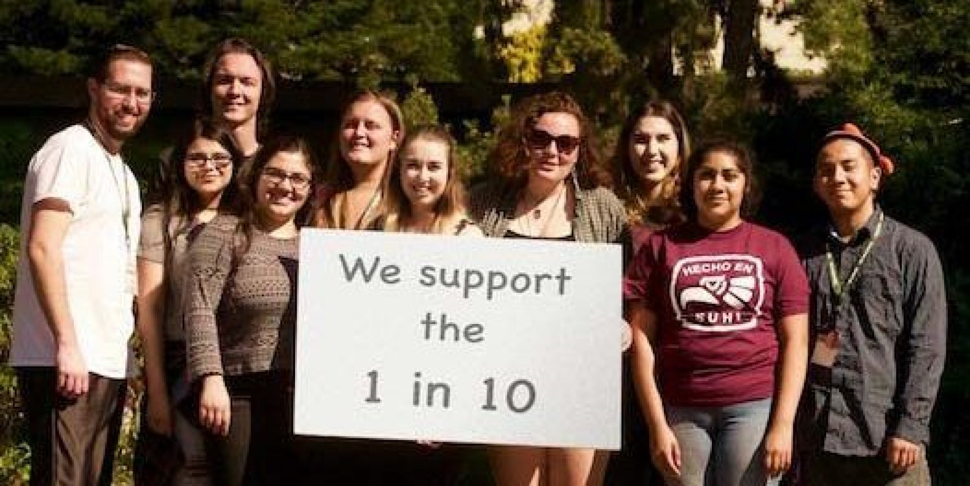 ‘1 in 10’ Campaign students raising awareness for students with special needs.

Photo Courtesy of Kim Coughlin-Lamphear, Advisor in the SDRC